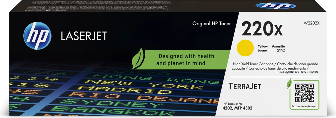 Toner HP 220X W2202X rendiment i lartë 5500 faqe i verdhë