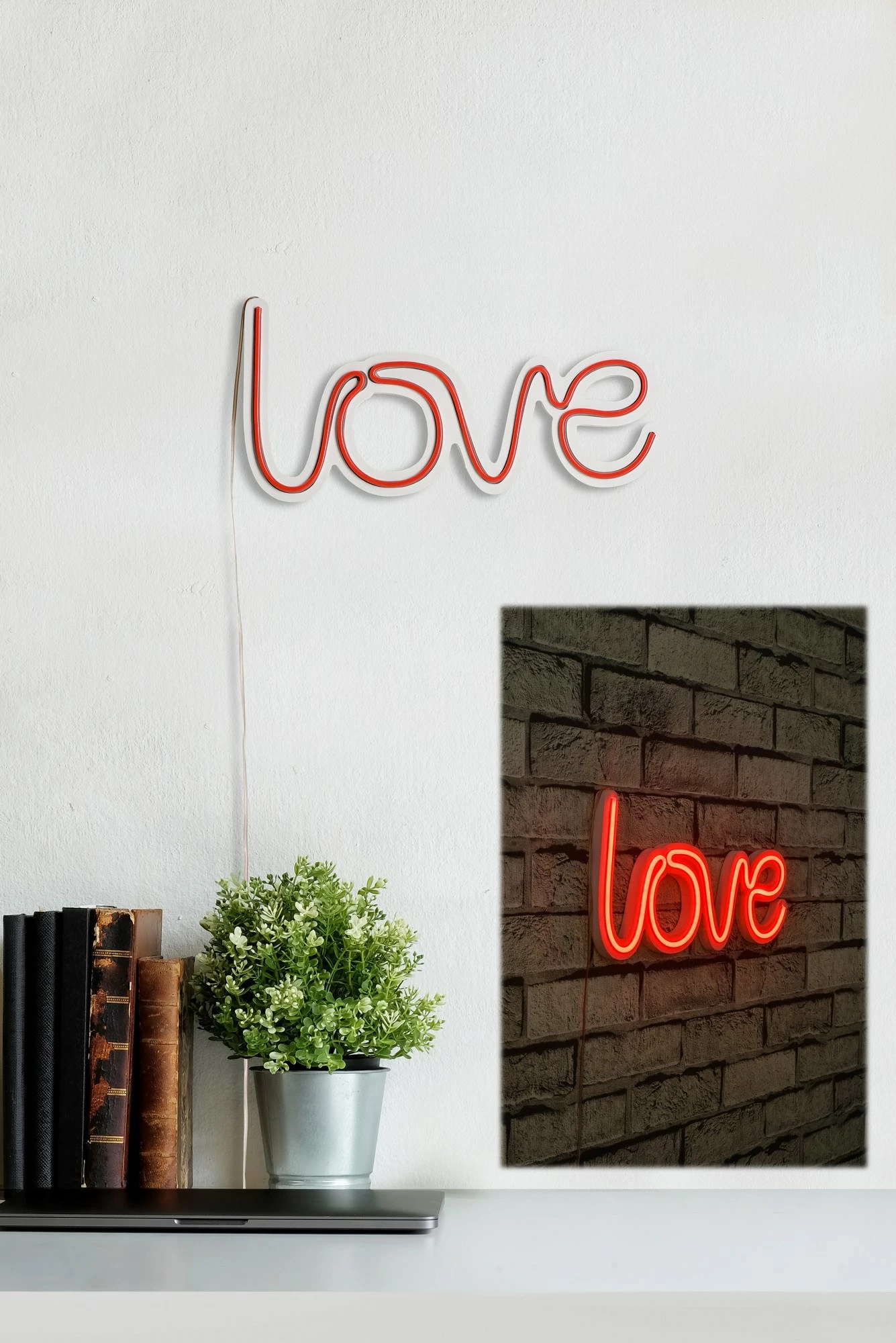 Dritë dekorative LED plastike, 'love', e kuqe