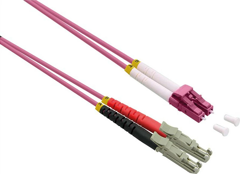 Kabllo fibër optike ROLINE 21.15.9475, 5 m, OM4, 2x E-2000 (LSH) në 2x LC, duplex, vjollcë