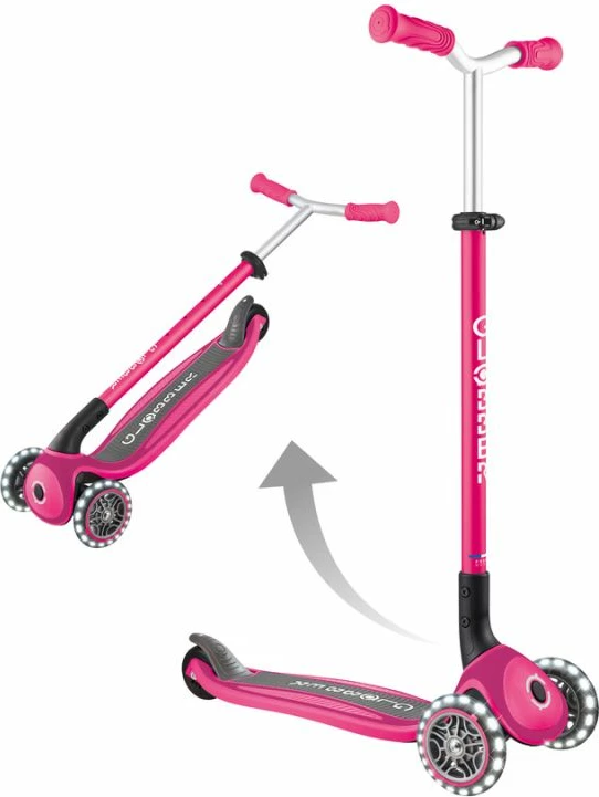 Trotinetë tre rrota Globber MASTER LIGHTS 663-110, fuchsia