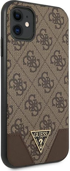 Mbështjellës Guess 4G Triangle Collection për iPhone 11/Xr 6.1", Kafe