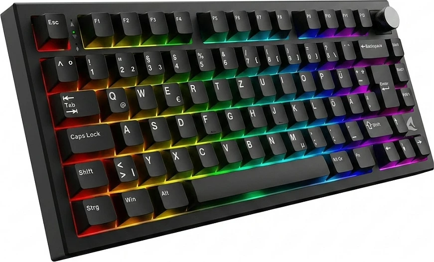 Tastierë Sharkoon SKILLER SGK55W, DE Layout, RGB, e bardhë