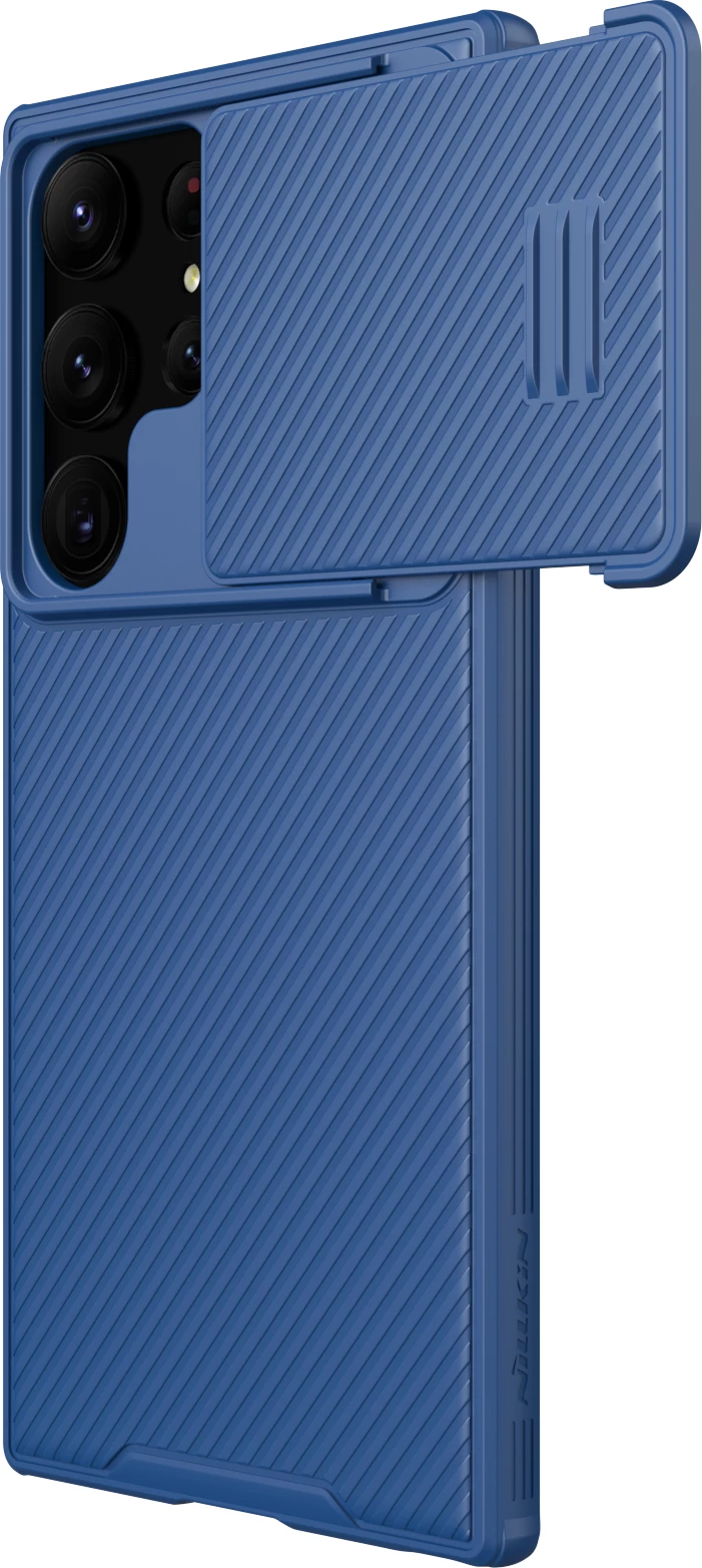 Mbështjellës Nillkin CamShield S Case për Samsung Galaxy S23 Ultra, me kapak kamere, Kaltër