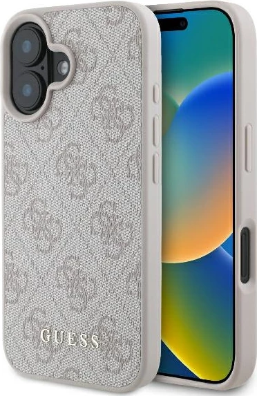 Mbështjellës Guess 4G Classic për iPhone 16 Plus, Rozë