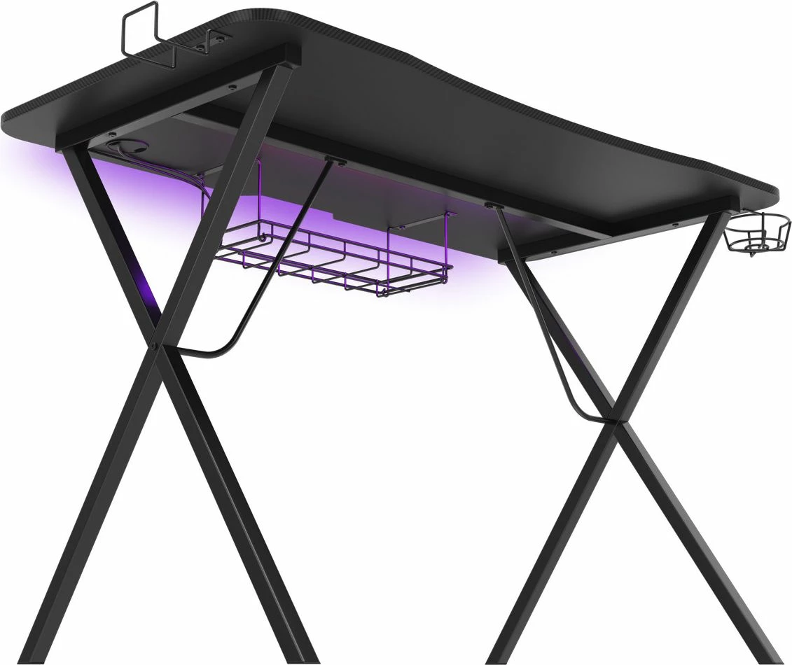 Tavolinë gaming GENESIS Holm 200 RGB 113 x 60 cm, e zezë