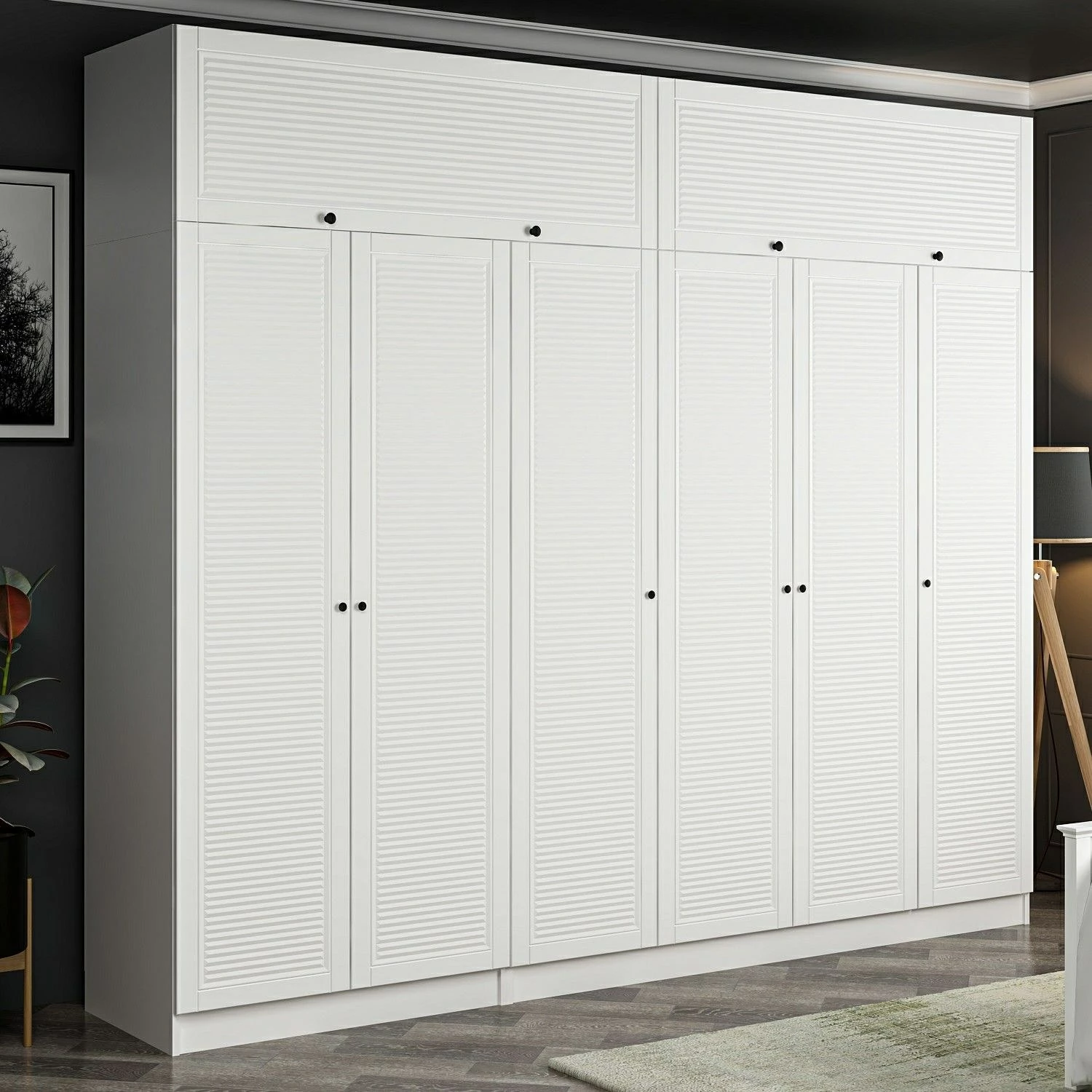 Dollap Skye Decor, i bardhë, 270x190x52cm