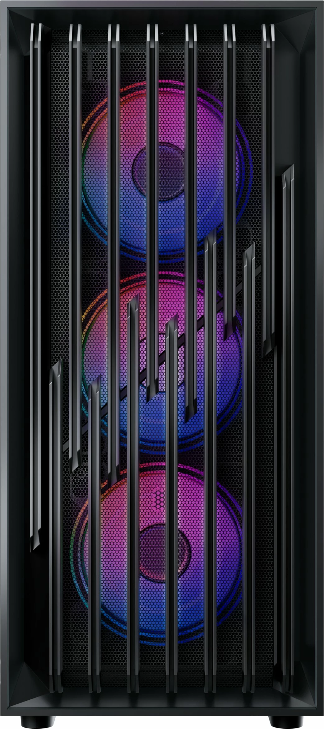 Kasë PREYON Nest Quarry ARGB PNQ04B Midi Tower, E-ATX/ATX/mATX/Mini-ITX, USB-C, 4x120mm PWM ARGB fanë, e zezë