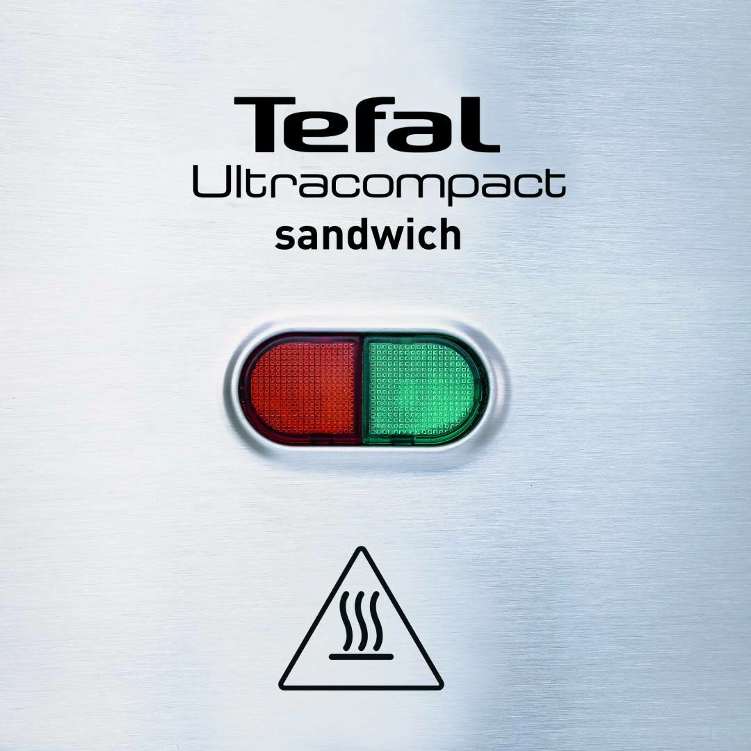 Toster sanduiçesh, Tefal, SM157236, 700W, pllaka jo-ngjitëse, argjend e zi