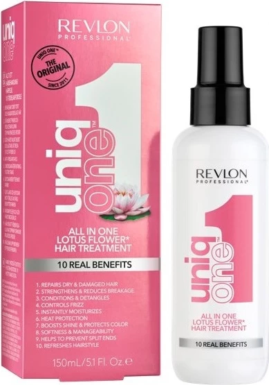 Spray trajtimi për flokë Revlon Professional UniqOne All In One Lotus Flower për femra, 150ml