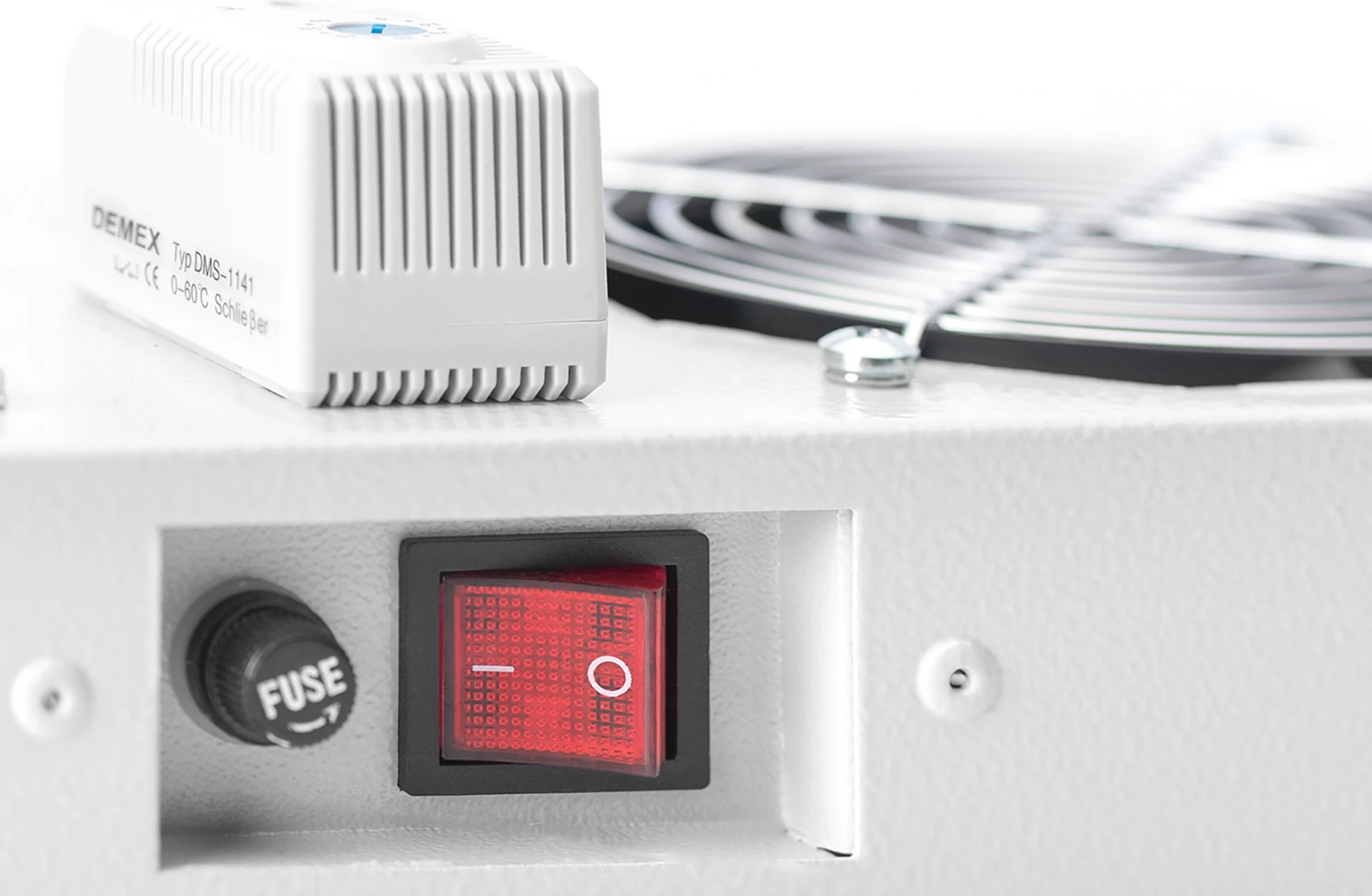 Modul ventilatori Digitus për kasë rrjeti 19", 2 ventilatorë, termostat, gri