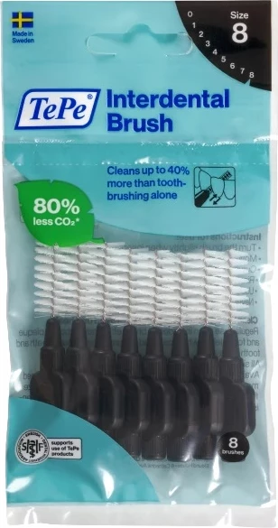 Furça interdentale TePe Original 1.5mm e zezë 8 copë
