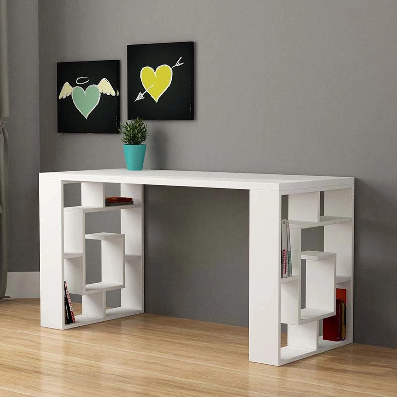 Tavolinë pune Labirent e bardhë 140x60x75