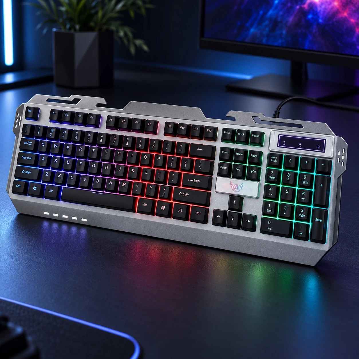 Tastierë Gaming me Ndriçim Shumëngjyrësh dhe Bllok Numerik