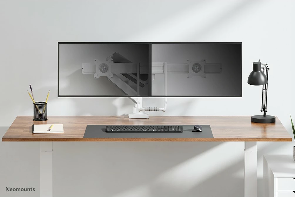 Krah monitori tavoline Neomounts, Clamp/Grommet, 8 kg, 43.2 cm (17"), 81.3 cm (32"), 100 x 100 mm, Bardhë