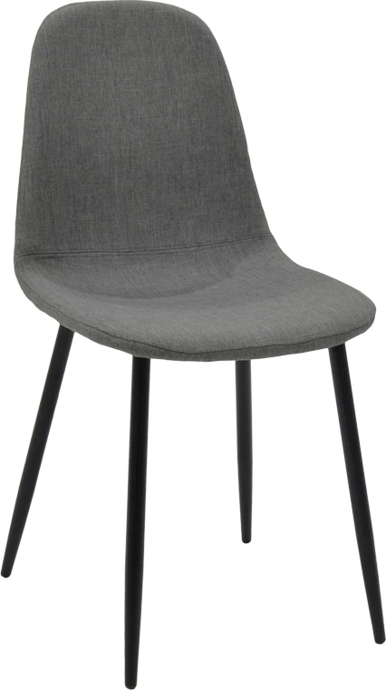 Tavolinë me karrige Gustas-Bella set prej 5 copash, gur i sinteruar, ngjyrë mermeri gri, metal i zi, 120x60x75cm