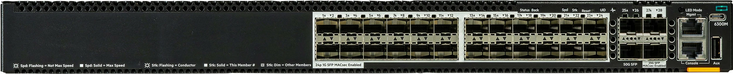 Switch HPE Aruba Networking CX 6300M, 48x Smart Rate PoE 60W, 4x SFP 1/10/25/50G, MACsec
