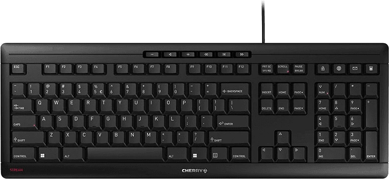 Tastierë, Cherry, JK-8500EU-2, layout US-International, me kabllo, e zezë