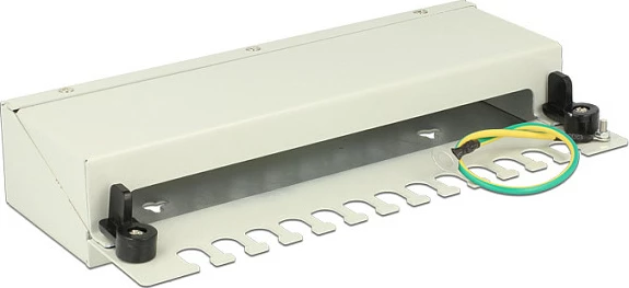 Patch panel DeLOCK 43335, 12x Keystone, metal, 221 x 112.5 x 44.5 mm, gri