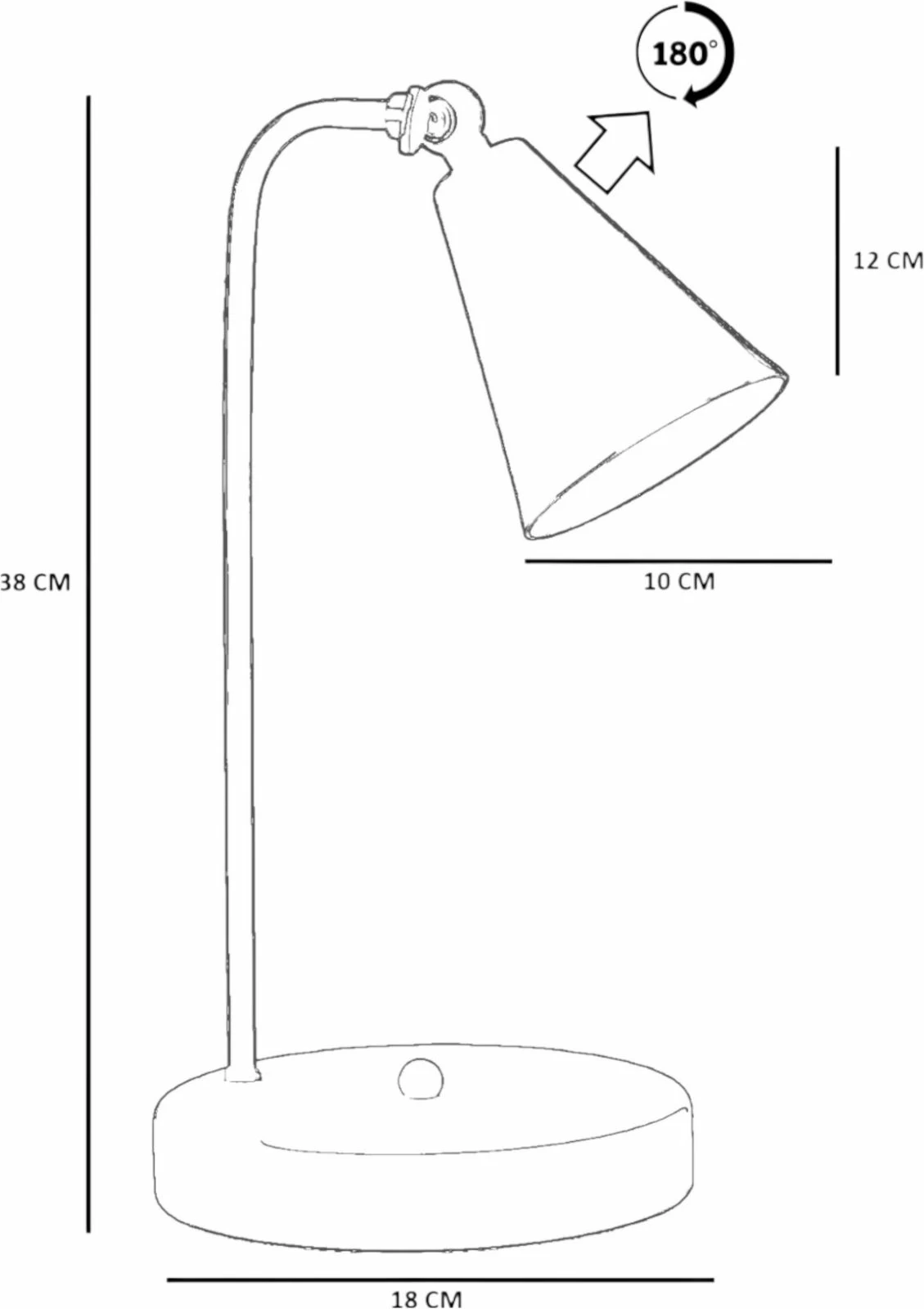 Llambë tavoline Opviq, ngjyrë gri, 8895-4