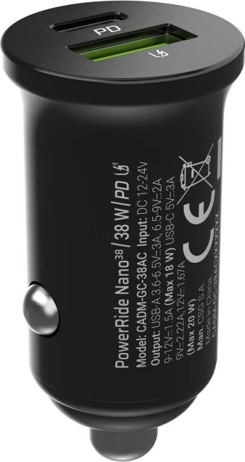 Karikues makine Green Cell CADM-GC-38AC, 38 W, USB-C dhe USB-A, i zi