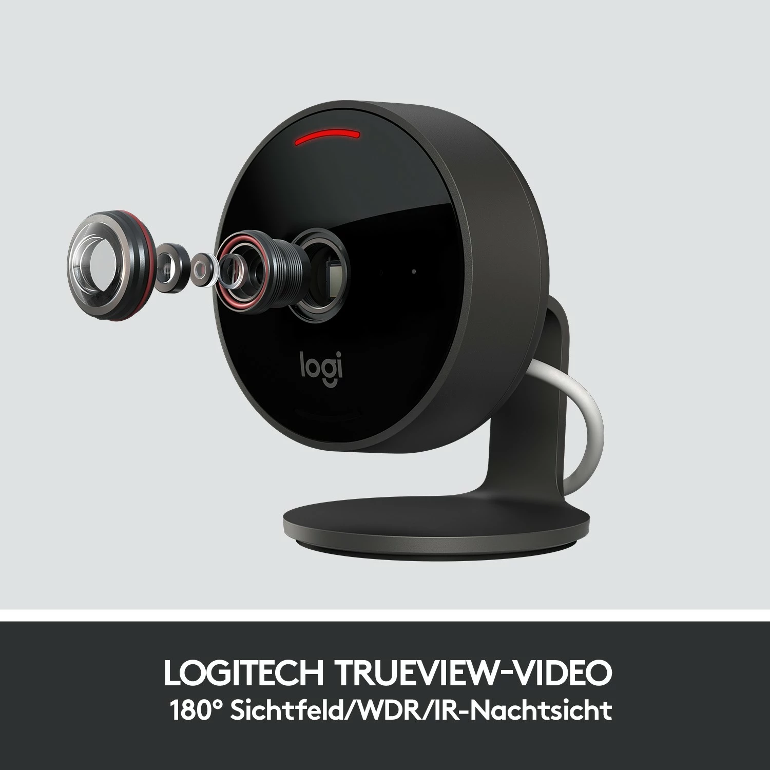 Kamerë sigurie Logitech Circle View, IP, Wireless, Brendshme & jashtme, Bullet, Grafit