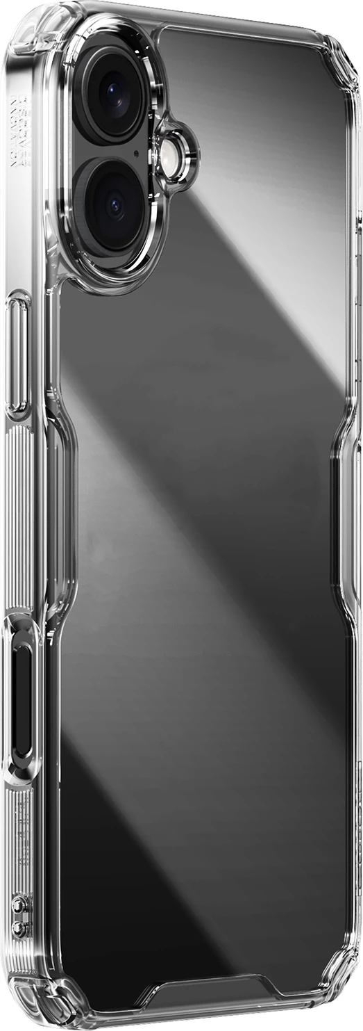 Mbështjellës Nillkin Nature Pro për iPhone 16, transparent dhe bardhë