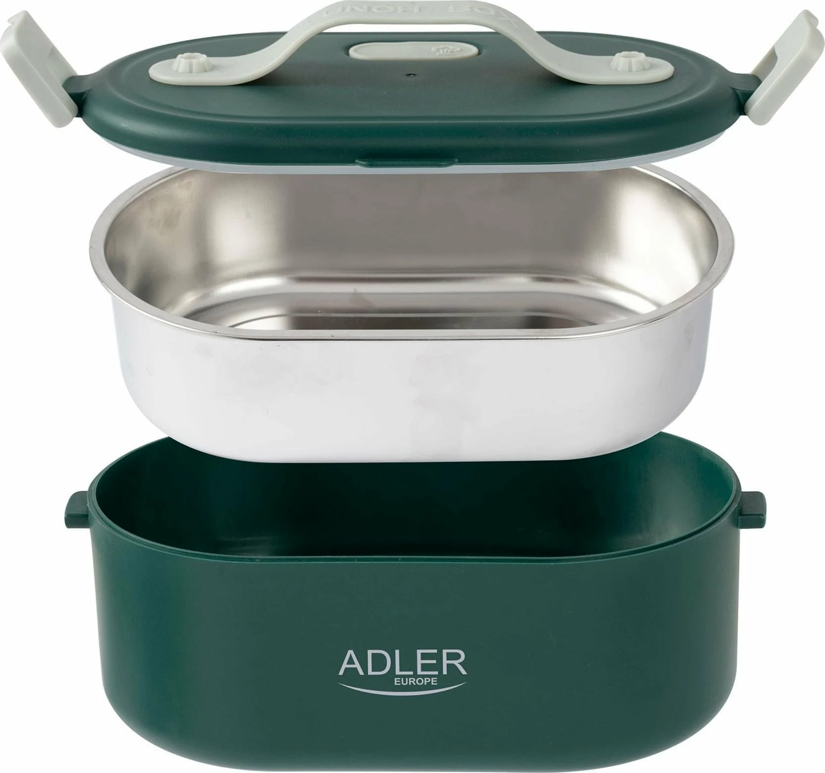 Enë ushqimi elektrike Adler AD 4505, 0.8 L, inox SUS304, ngrohëse, jeshile, me lugë