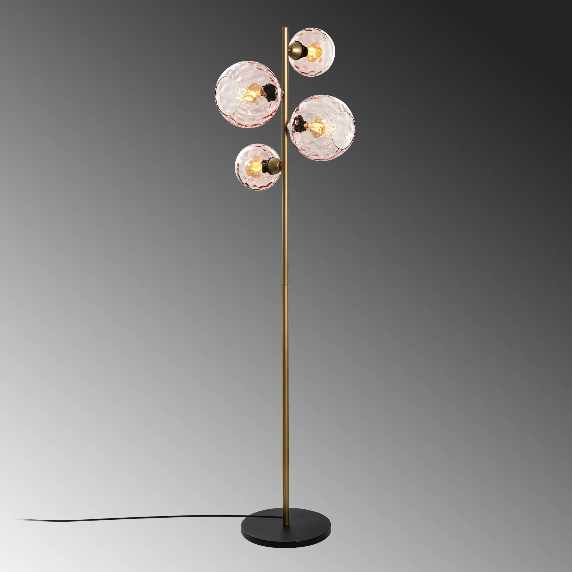 Llambë dyshemeje Opviq, rozë dhe ari, Benek - 20 - 15 - 14523, 35x35x165 cm