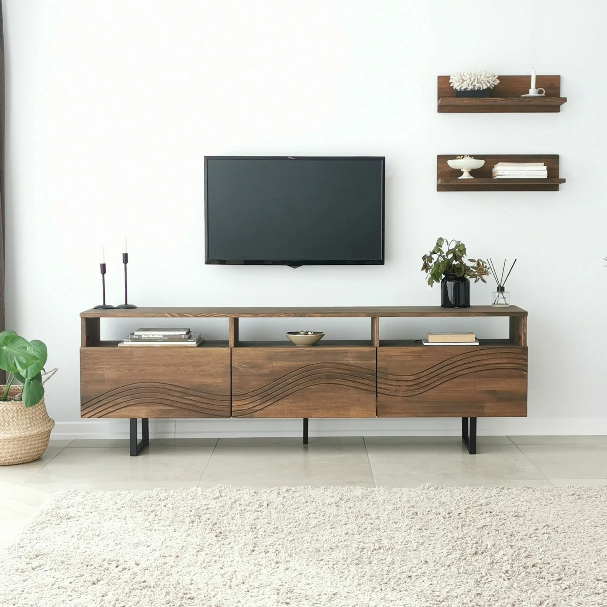 Komodë TV Skye Decor, Onda, ngjyrë arre