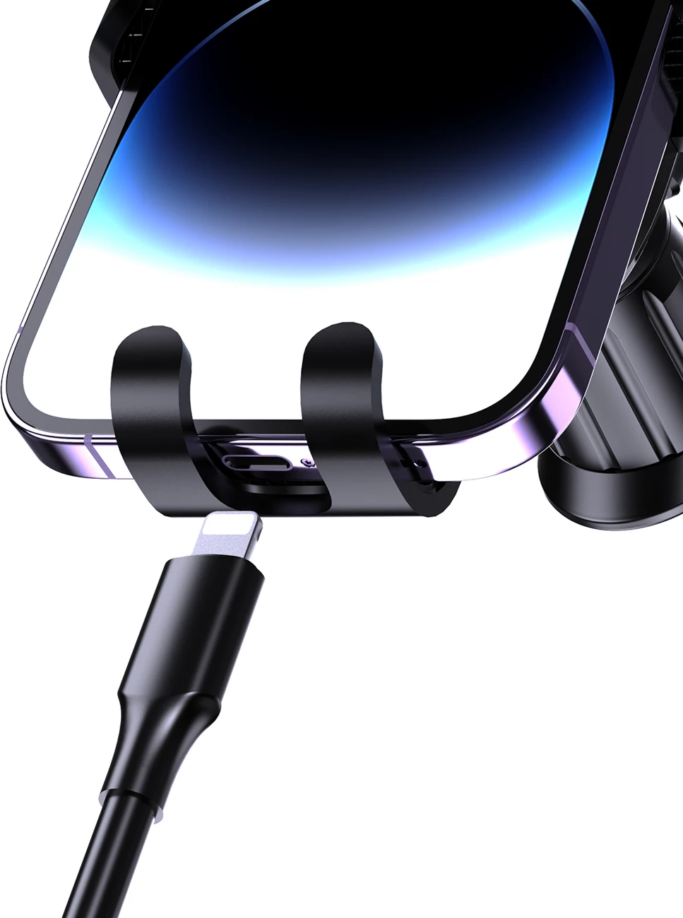 Mbajtëse gravitacionale për makinë, Dudao F5N+, kapëse me gotë thithëse për xham ose pult, rrotullim 360°, e zezë