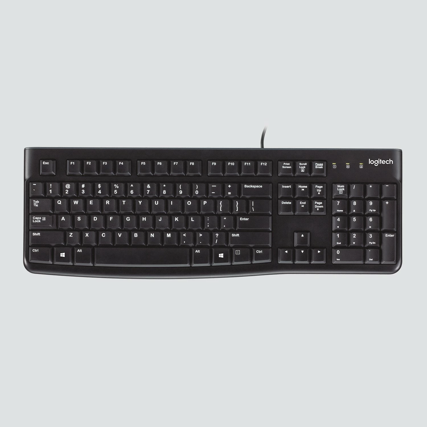 Tastierë Logitech K120, me kabllo, USB, QWERTZ, e zezë