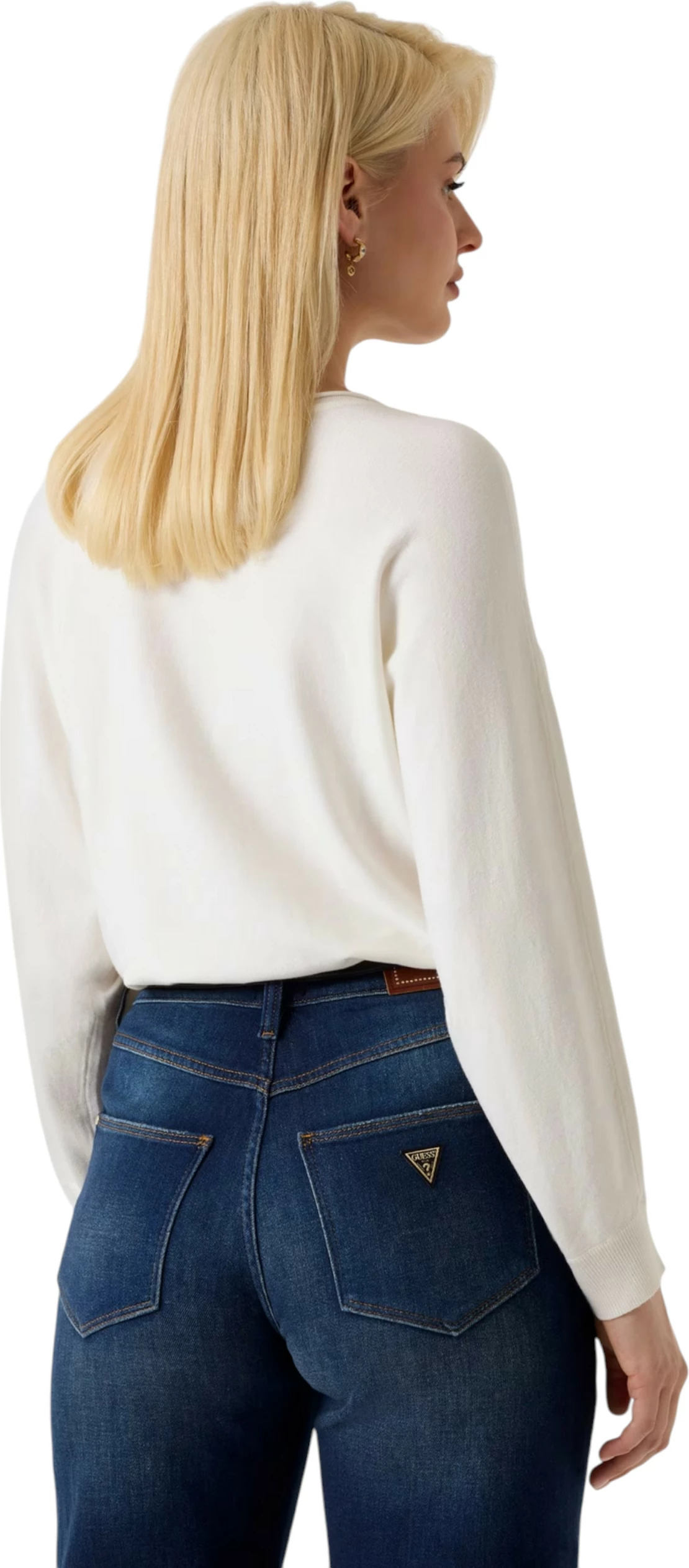 Xhemper për femra Guess W6YR27 Z0975, i bardhë [Madhësia: XL]