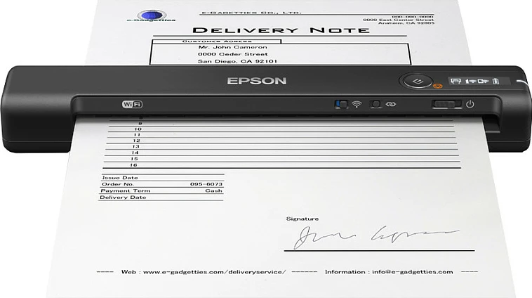 Skaner portativ Epson WorkForce ES-60W, Wi-Fi, bateri, 600 x 600 DPI