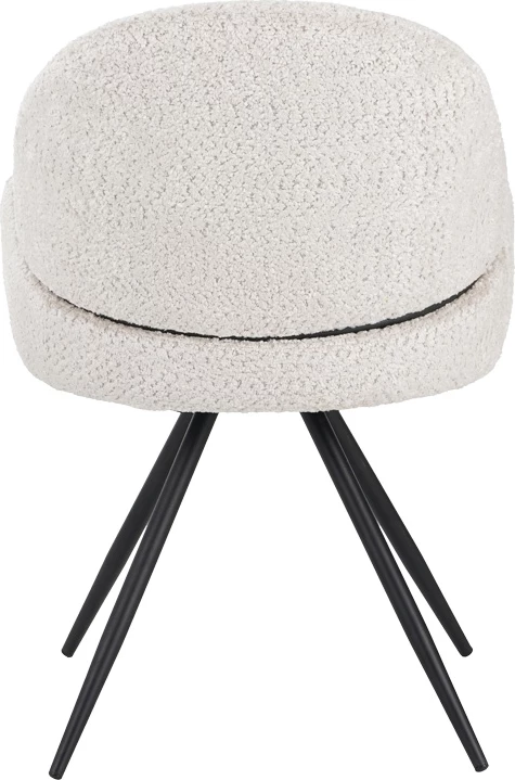 Karrige rrotulluese Morea, ngjyrë bezhë, këmbë metalike të zeza, 68x66x82.5cm