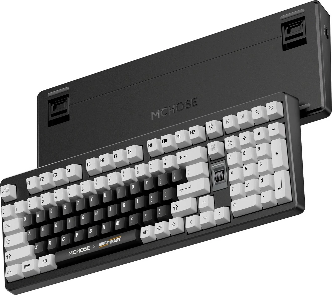 Tastierë mekanike Mchose UT98, 96%, RGB, wireless/USB-C, bardhë-zi