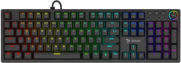 Tastierë mekanike gaming Savio, e zezë