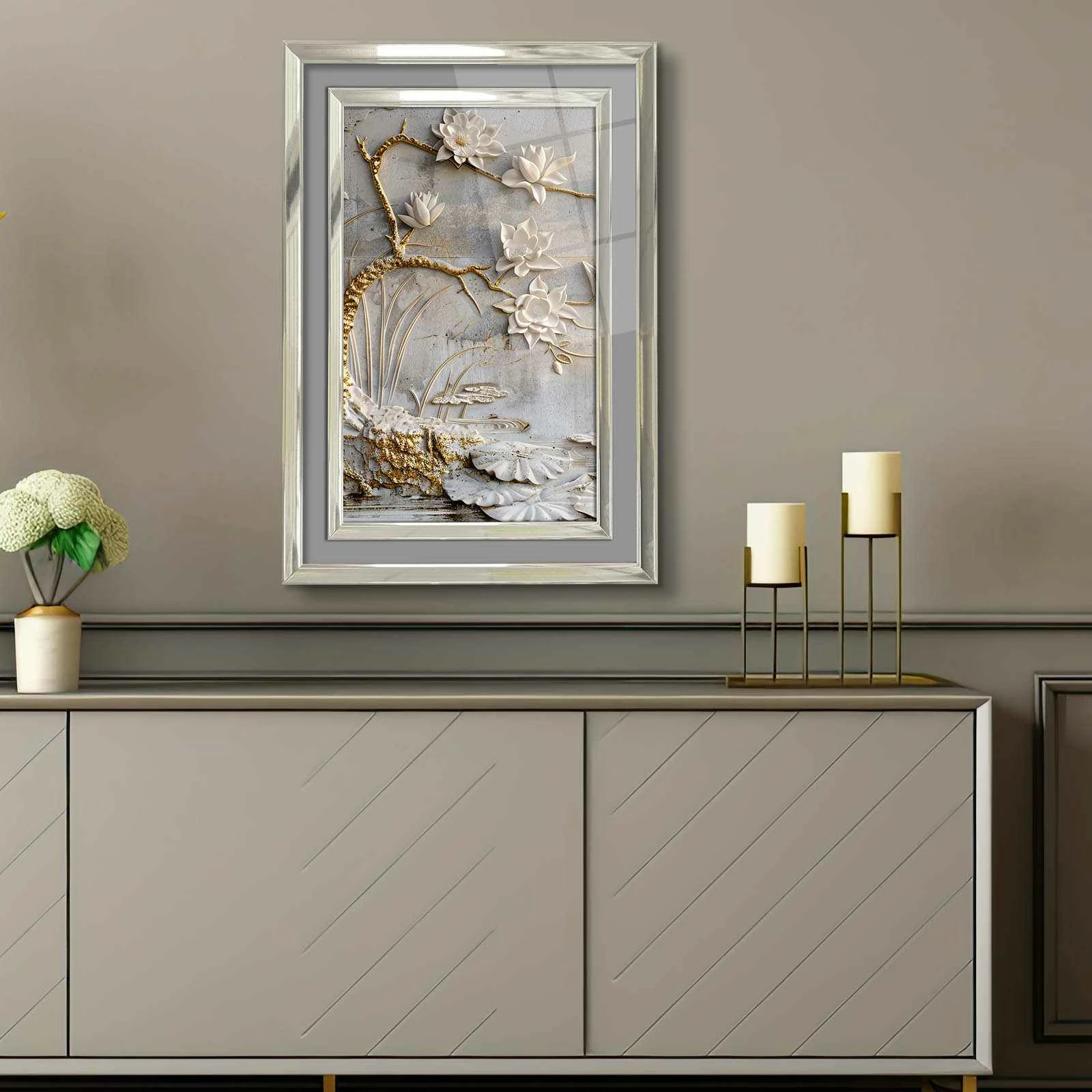 Pikturë dekorative me kornizë, shumëngjyrëshe, Wallity, 43x65cm