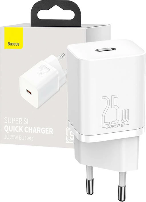 Karikues muri Baseus CCSP020102, 25W, USB-C, i bardhë