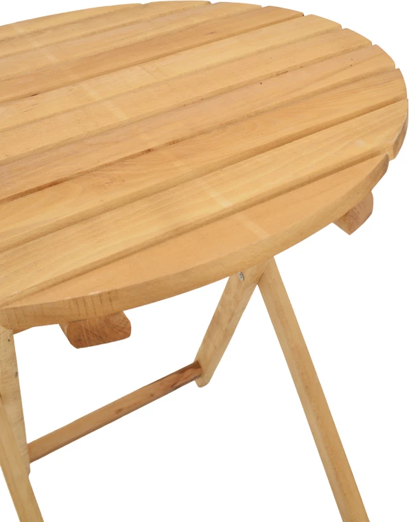 Tavolinë Letna dru ahu solid, ngjyrë natyrale, D60x75cm