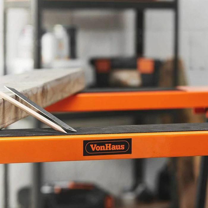 Kavalet pune palosës VONHAUS 3500101, çelik, 99x78x48 cm, set 2 copë, portokalli/zi