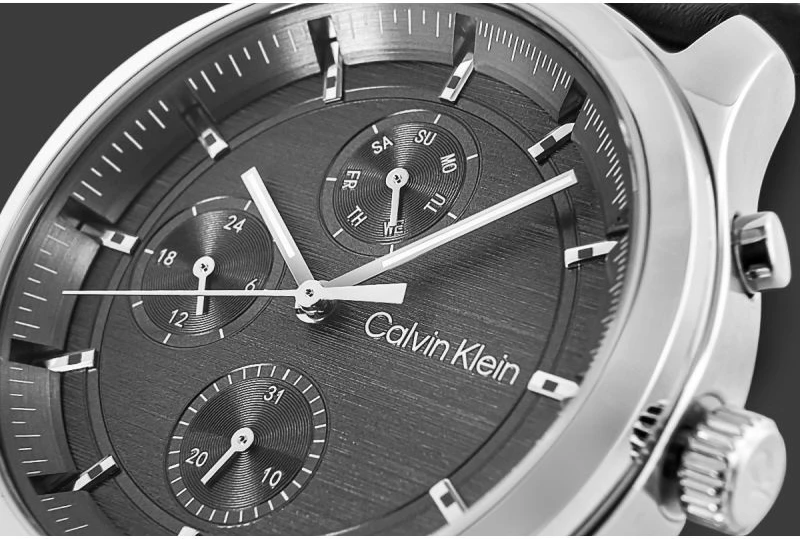 Orë dore për meshkuj Calvin Klein, e zezë