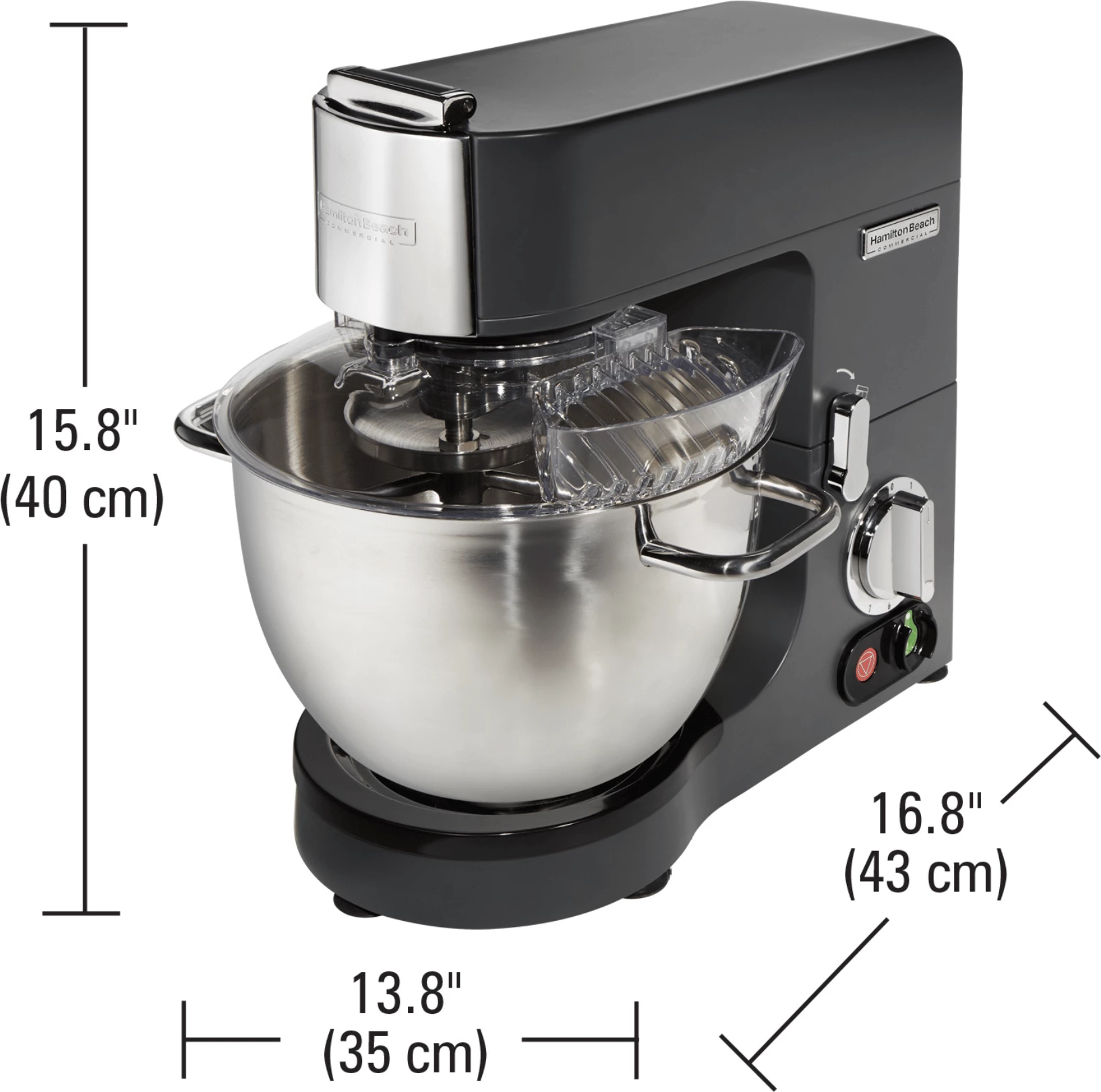 Mikser tavoline Hamilton Beach Commercial CPM800 8 L, 7 shpejtësi, çelik inox, 350x430x400 mm