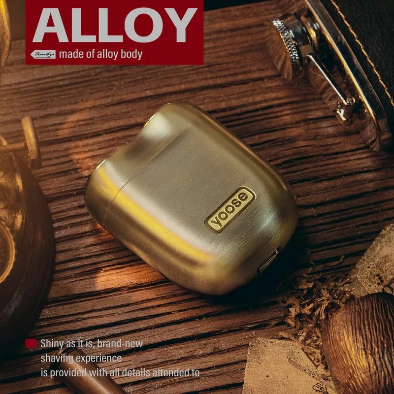 Makinë rroje Yoose Mini 2.0, udhëtimi, 8000 rpm, IPX7, karikim USB-C, e artë, set me paketim dhurate "Bounty Hunter"