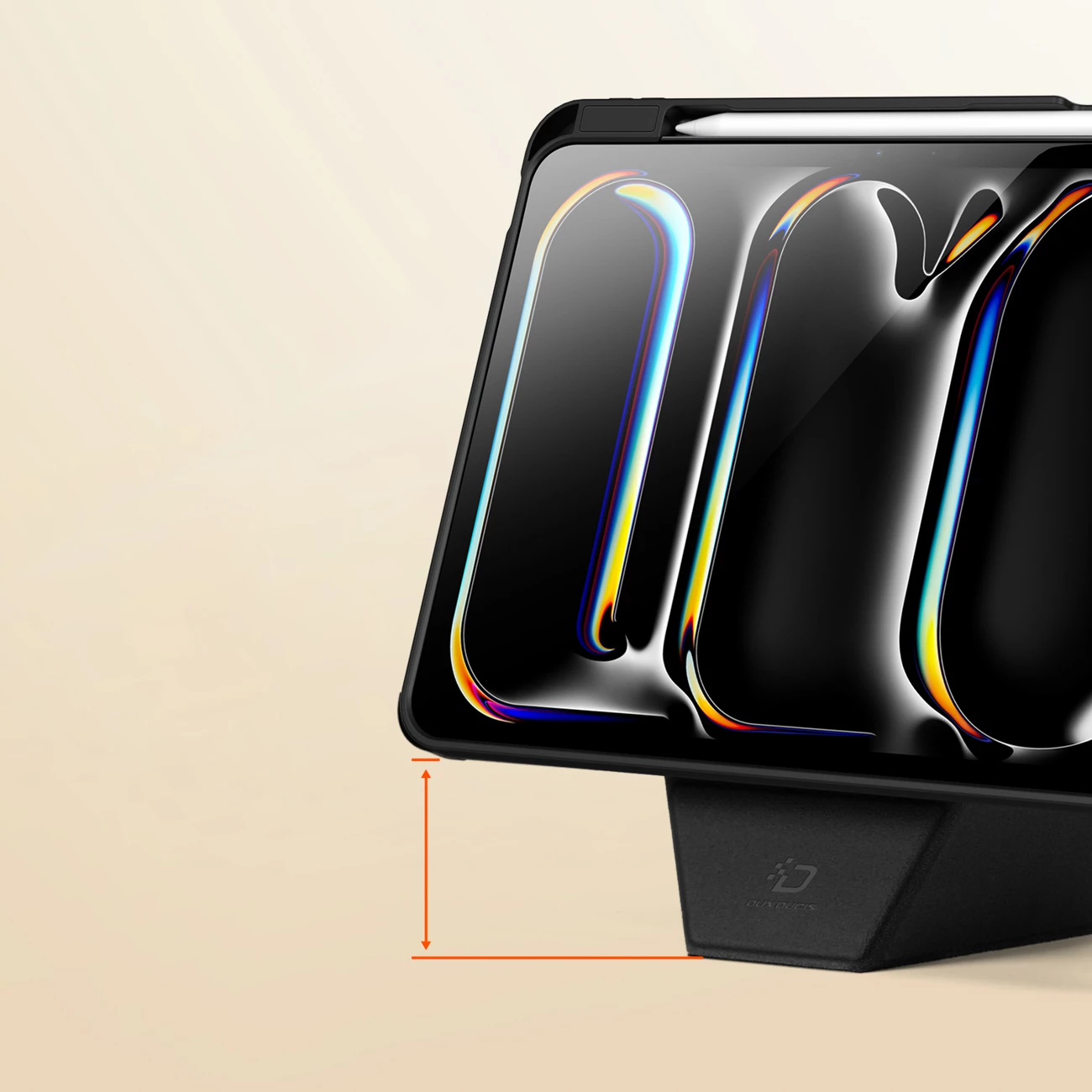 Mbështjellës Dux Ducis Vers për iPad Pro 11\" (2024/2025), me stendë, mbajtës Apple Pencil, auto wake/sleep, i zi