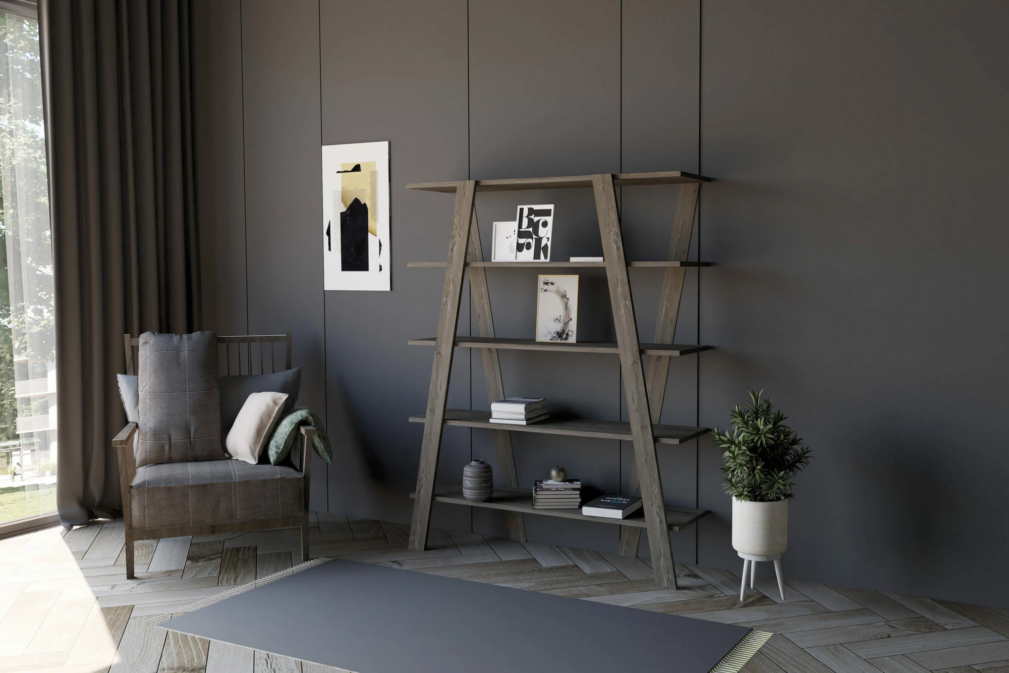 Raft librash Skye Decor, i zi, Conde