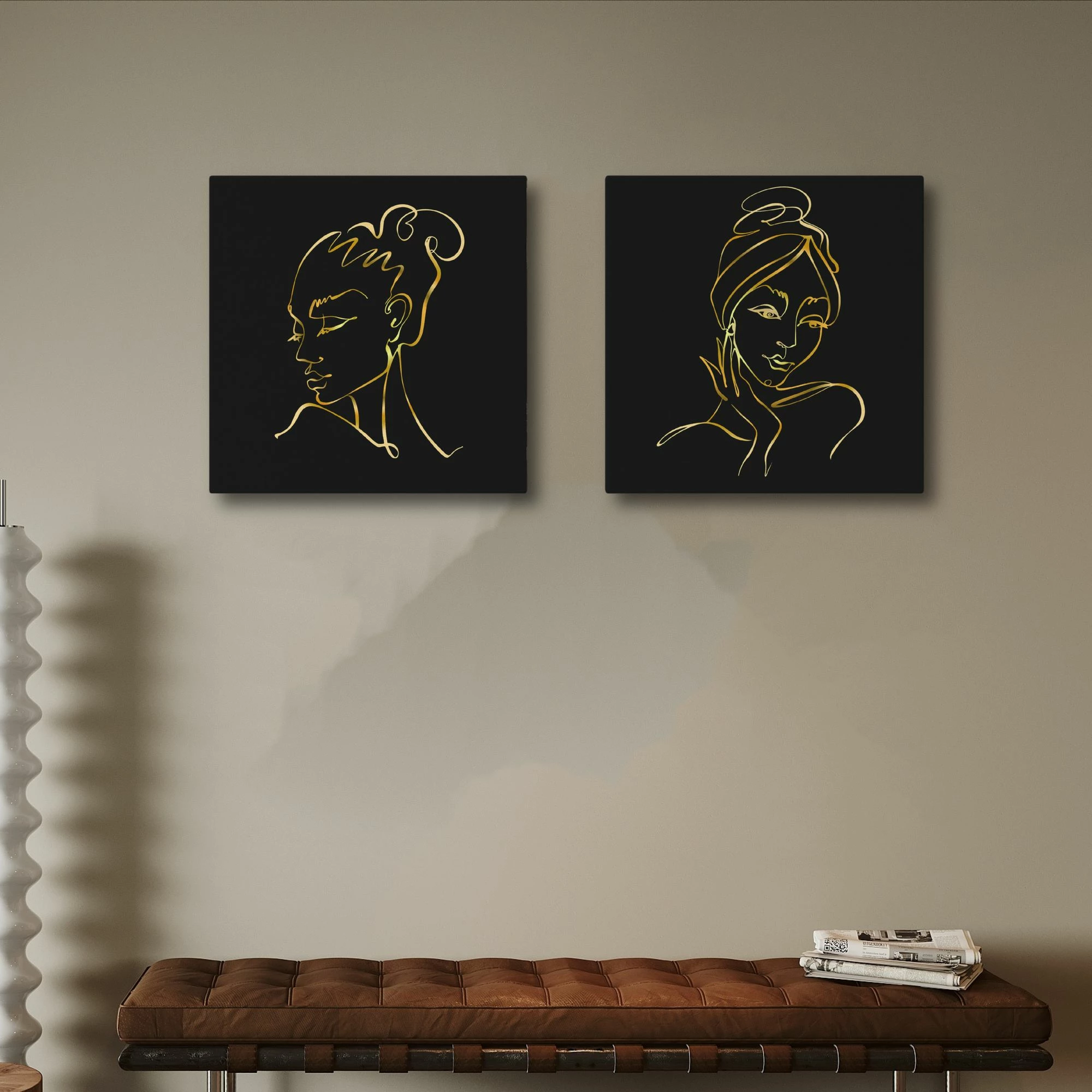 Pikturë dekorative në kanavacë (2 copë), Wallity, ASR2-CNV25-7, 40x40 cm