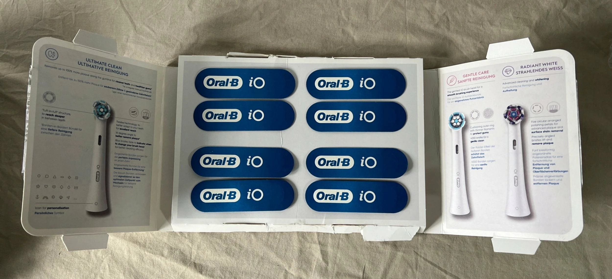 Koka zëvendësuese për furçë elektrike Oral-B iO Ultimate Clean 8 copë, e bardhë