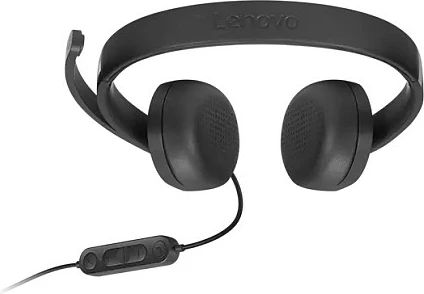 Kufje me mikrofon Lenovo USB-A Wired Stereo Headset Gen 2, të zeza