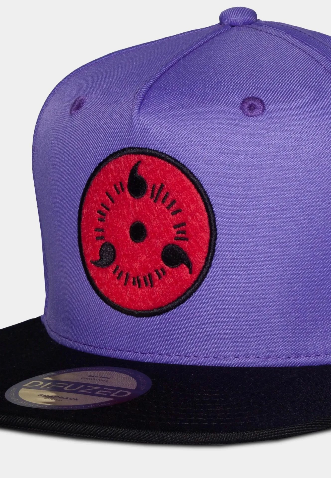 Kapelë Difuzed Naruto Shippuden Sasuke Snapback, e rregullueshme, vjollcë/zezë