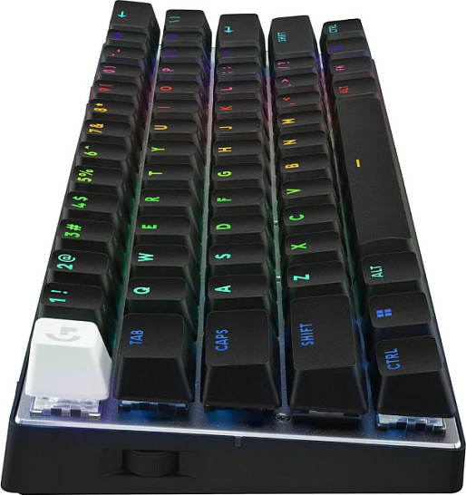 Tastierë gaming wireless Logitech PRO X 60 LIGHTSPEED, mekanike GX Brown, 60%, RGB, Nordic QWERTY, e zezë